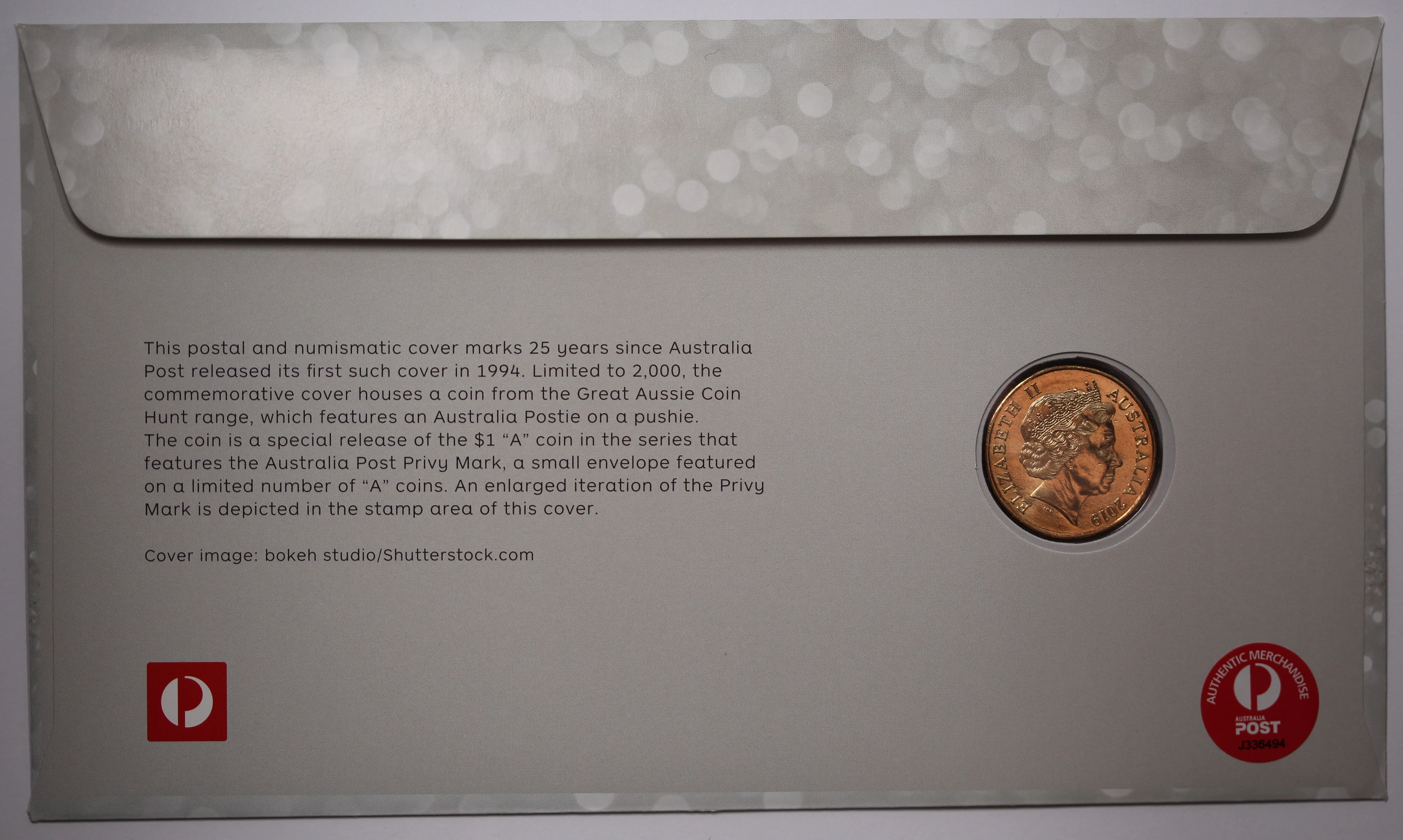 2019 $1 25 Years of Postal and Numismatic Covers Envelope Privy Mark PNC - Image 2