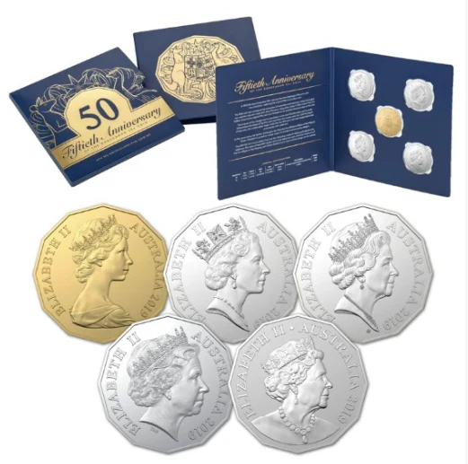 2019 '50th Anniversary of the Dodecagon 50 Cent Coin' Set