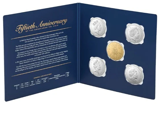 2019 '50th Anniversary of the Dodecagon 50 Cent Coin' Set - Image 2