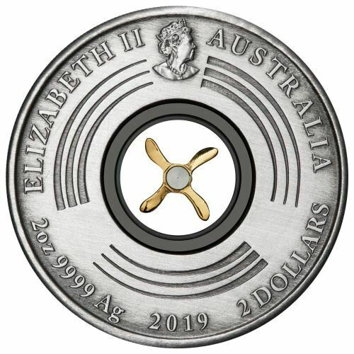 2019 Centenary of the First Flight England to Australia 2oz Silver Antiqued Coin - Image 3