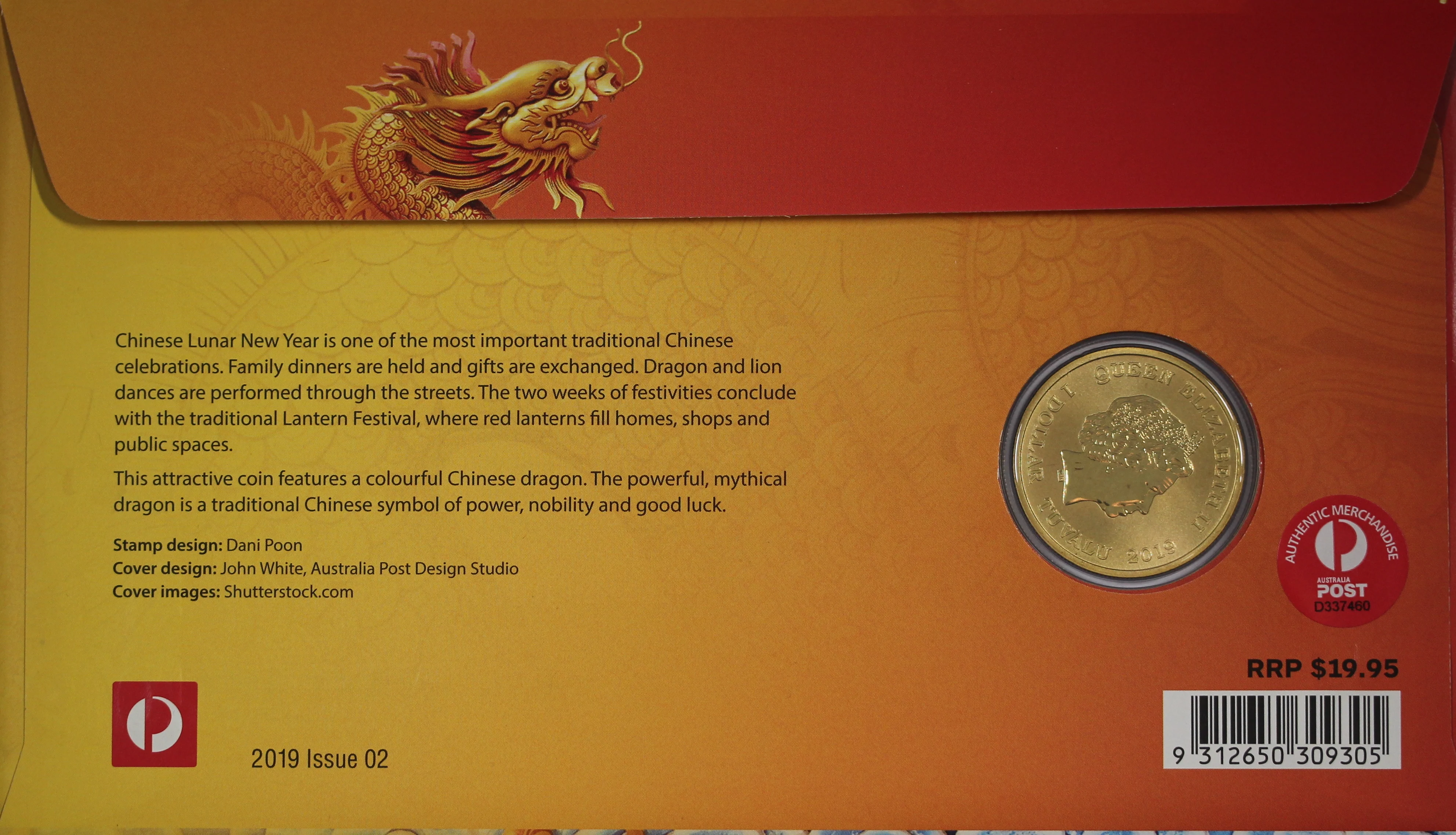 2019 Chinese Lunar New Year Dragon $1 PNC - Image 2