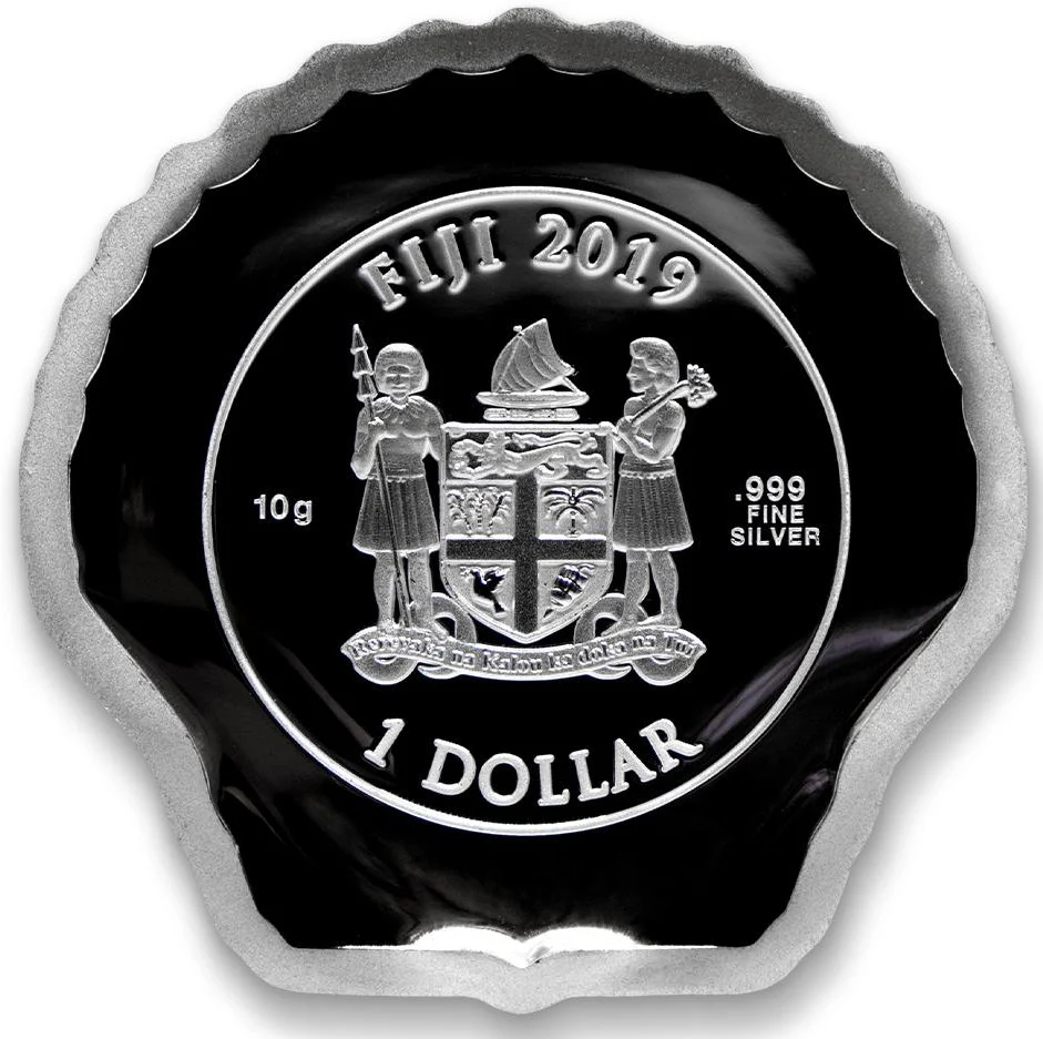 2019 Fiji 10 gram Silver Shell $1 Coin - Image 2