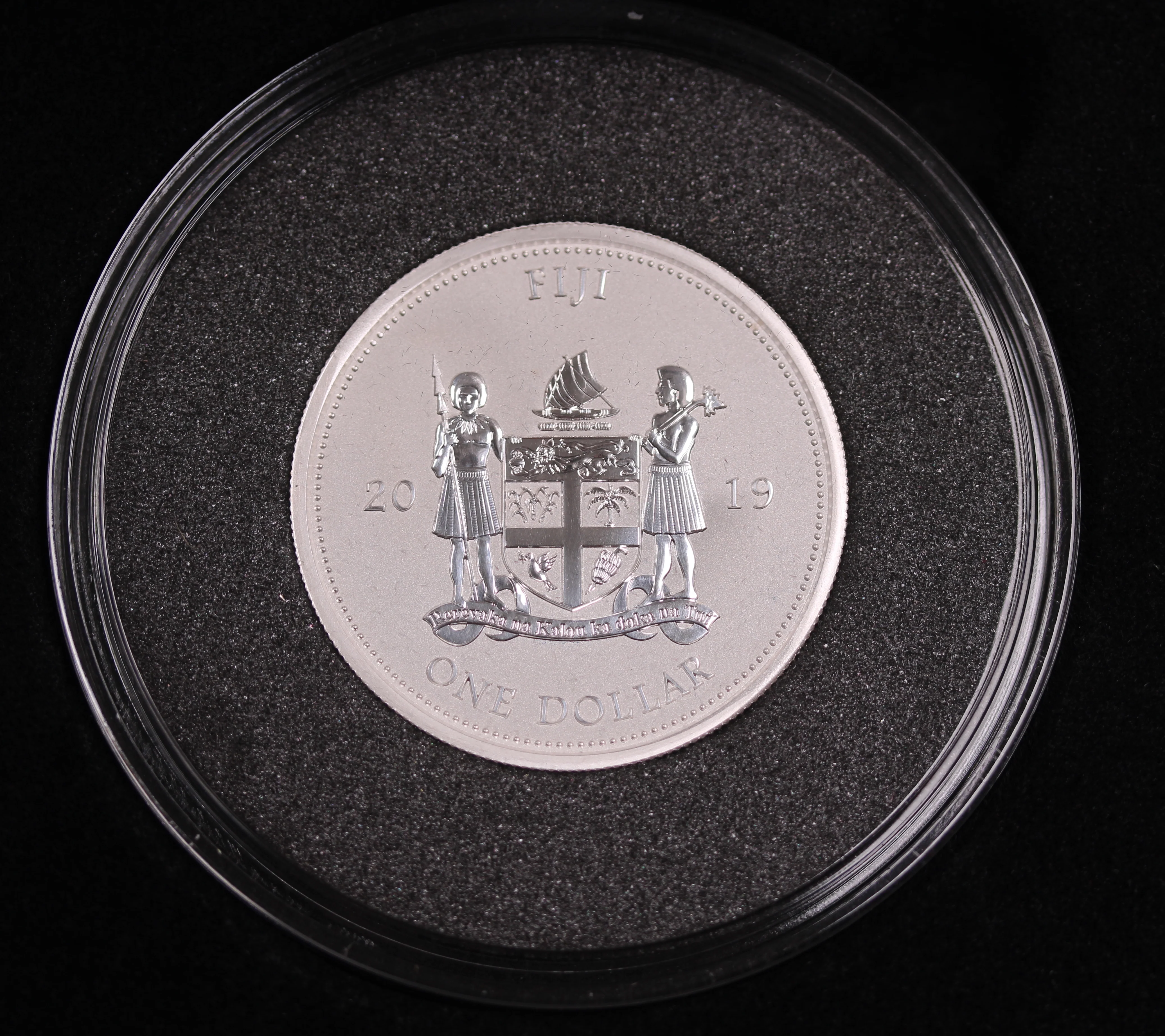 2019 Fiji 1oz Silver Monuments by Moonlight Easter Island Ultra High Relief Proof - Image 3