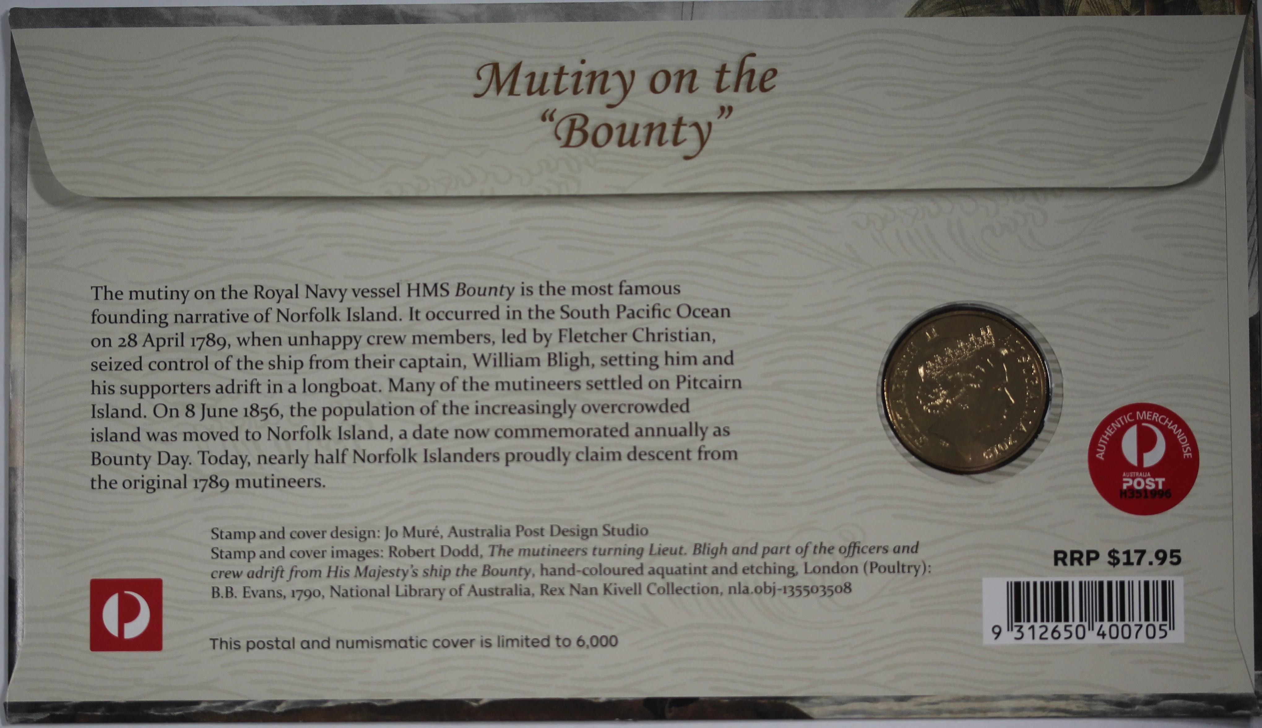 2019 Mutiny on the Bounty $1 PNC - Image 2