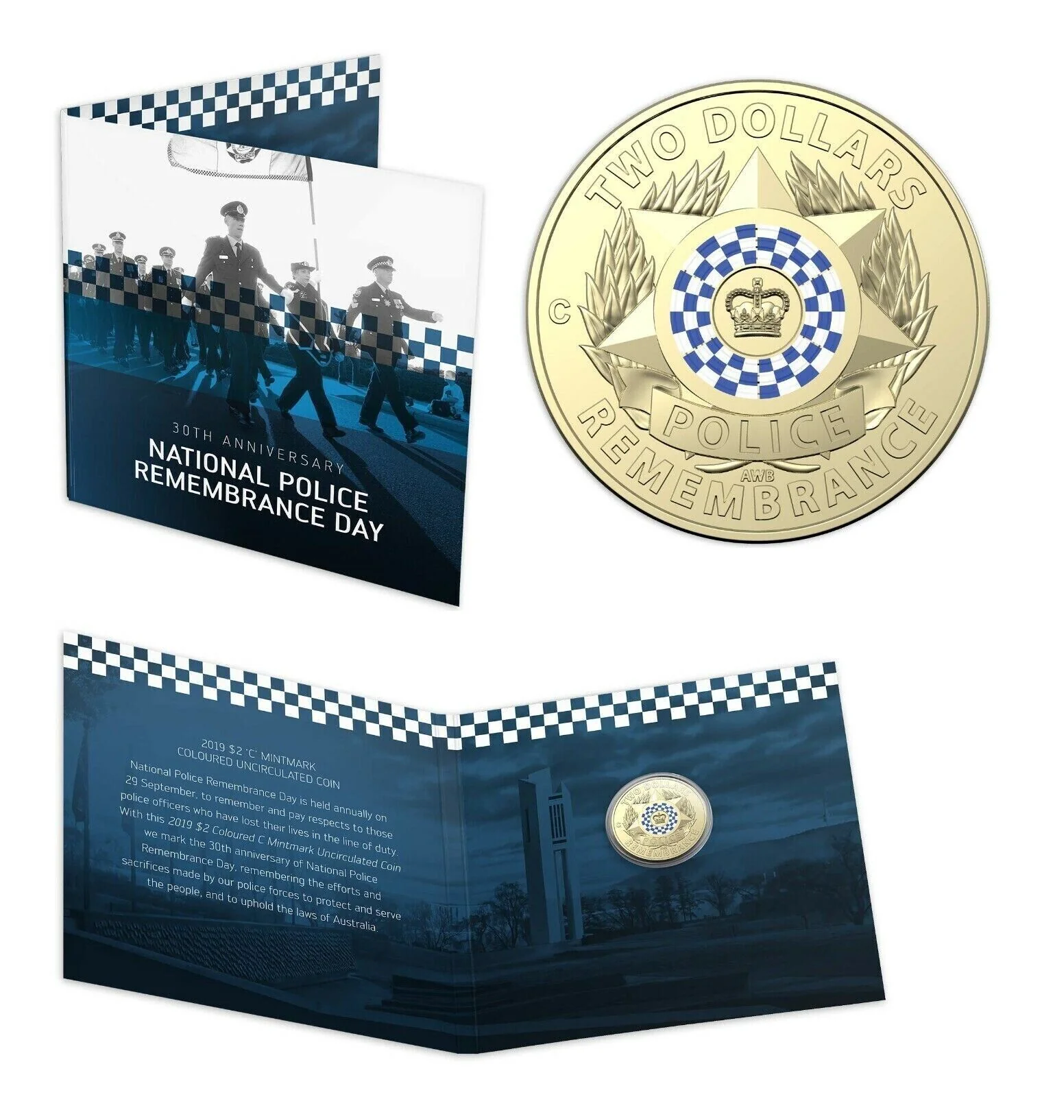 2019 Police Remembrance $2 “C” Mintmark Coin