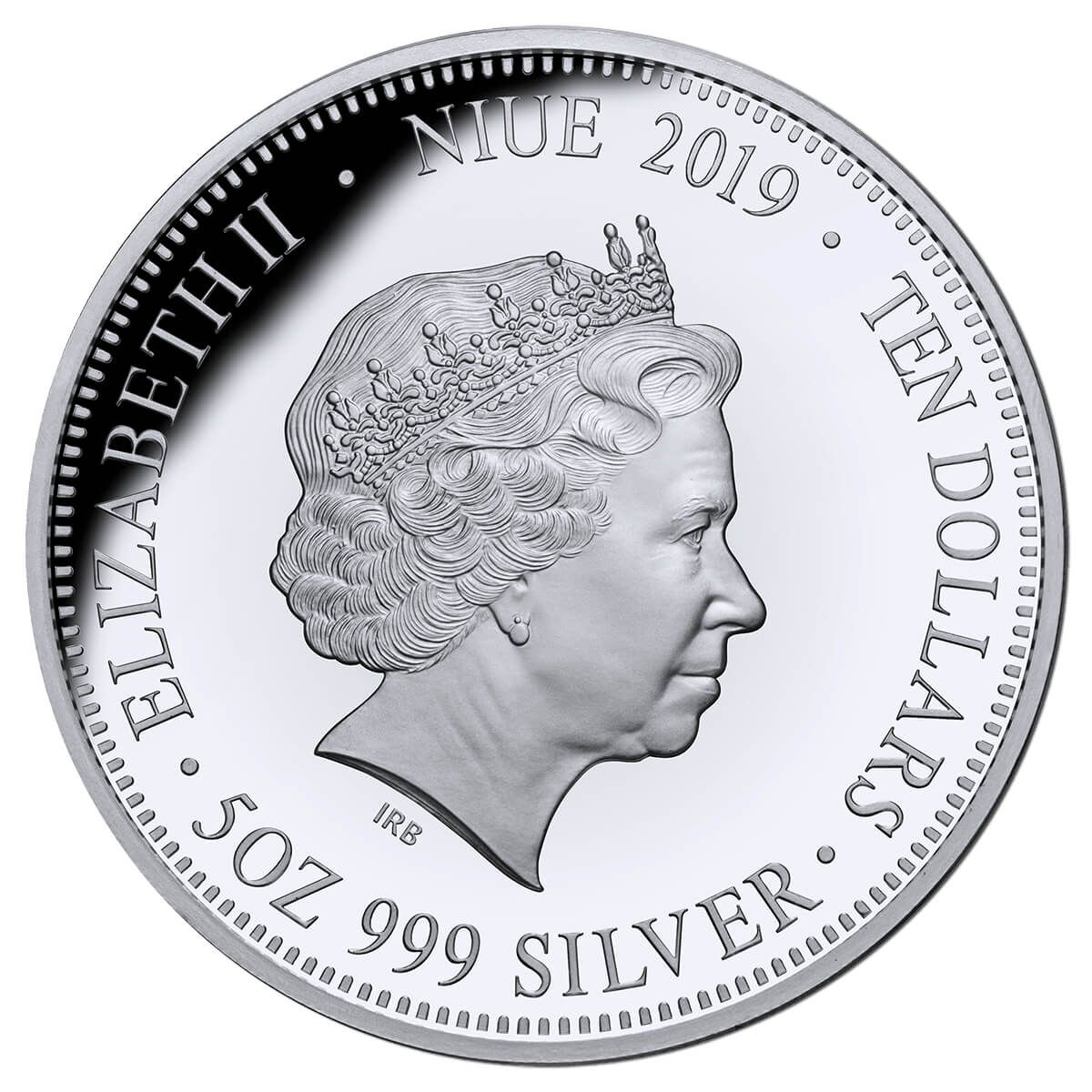 2019 Royal Visit Florin $10 Gold-Plated 5oz Silver Proof Coin - Image 3