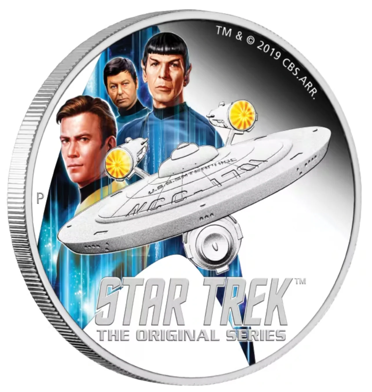 2019 Star Trek Enterprise & Crew 2oz Silver Proof Coin