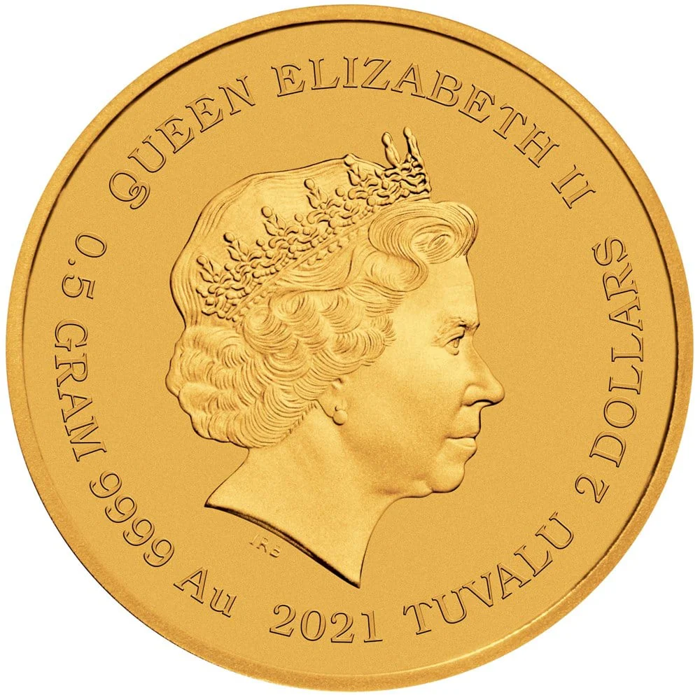 2020 007 James Bond 0.5g Gold Coin in Card - Image 3