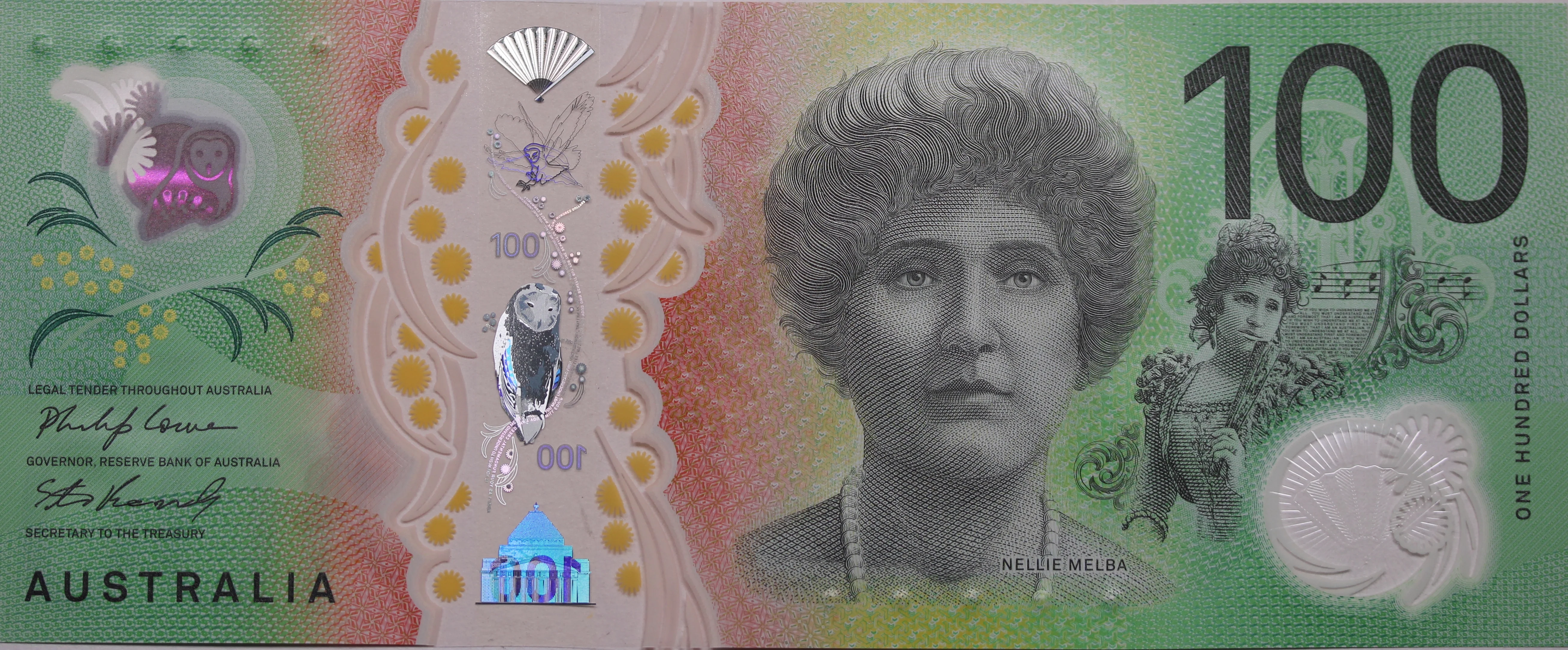 2020 $100 Lowe/Kennedy First Prefix UNC - Image 2