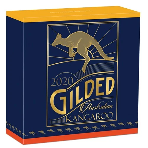 2020 1oz Silver Gilded Kangaroo Coin - Image 4