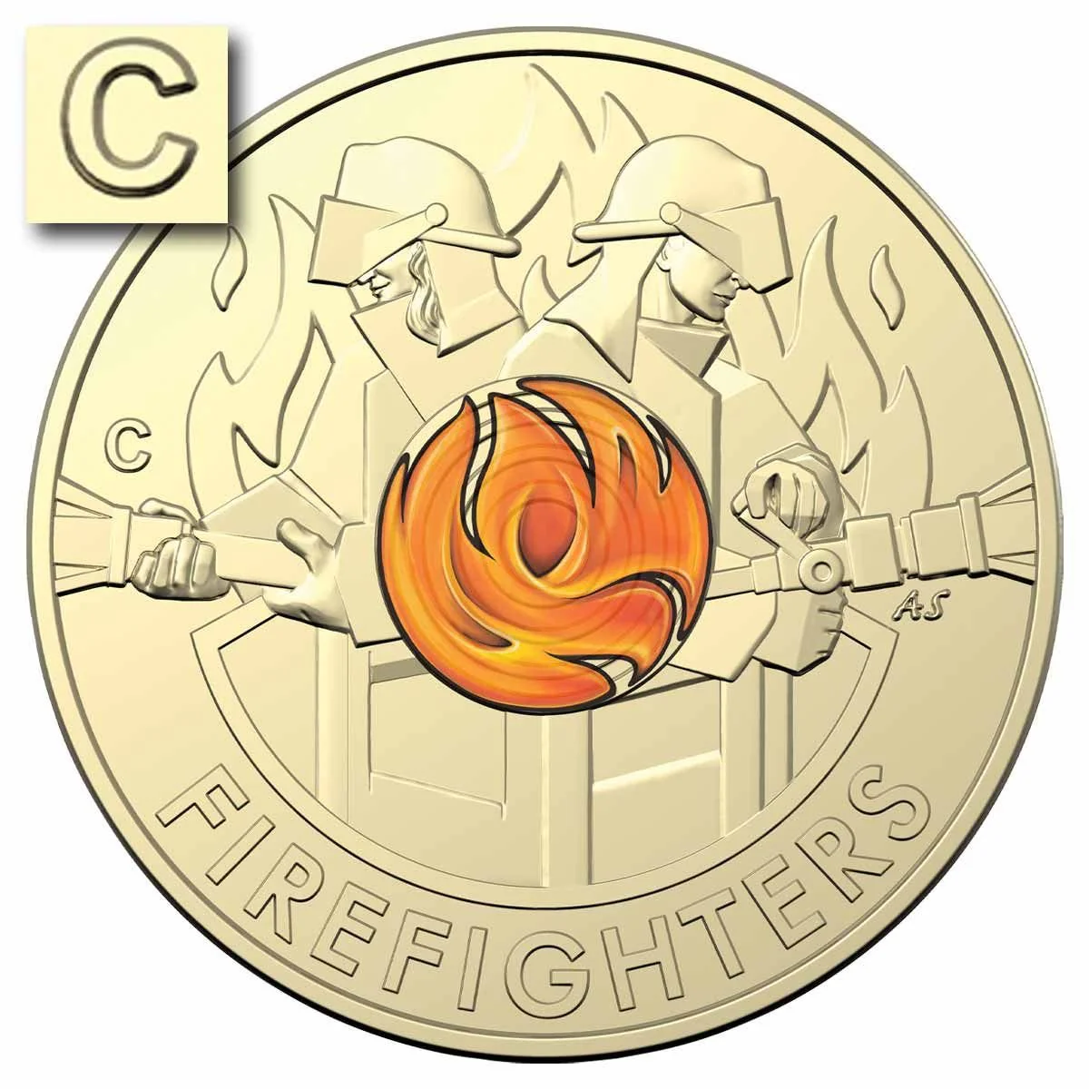 2020 $2 Firefighter Brave C Mint Mark - Image 2