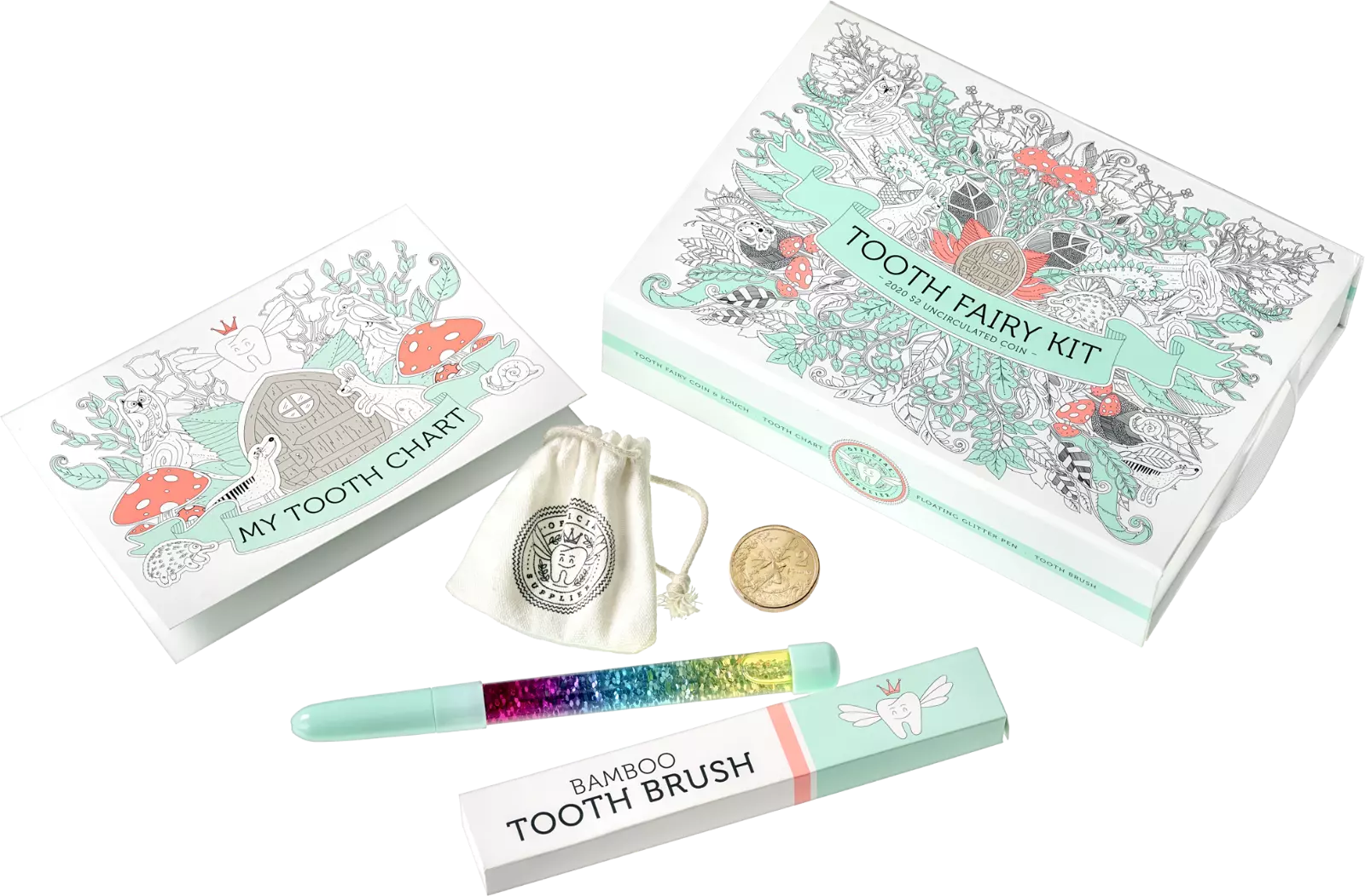 2020 $2 Tooth Fairy AlBr UNC Coin in Kit