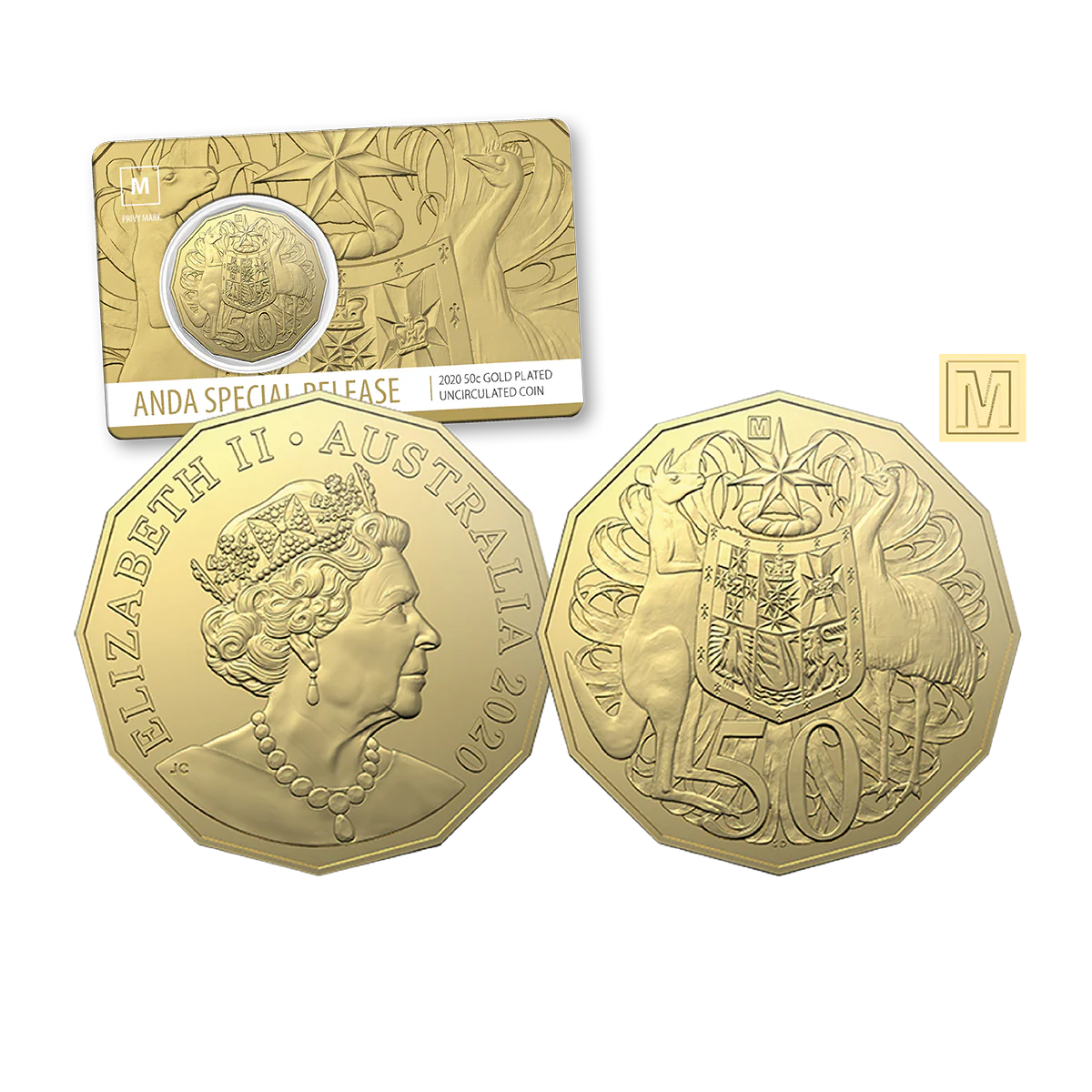 2020 50c Melbourne ANDA Gold Plated - Image 2