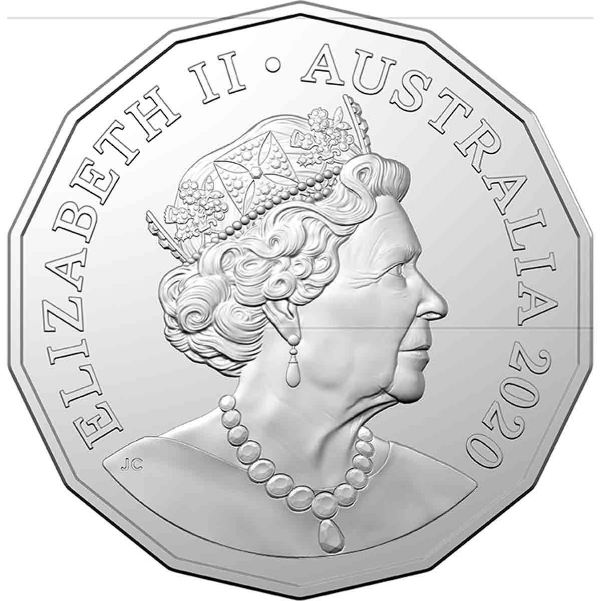 2020 50th Anniversary of the Indian Pacific 50c CuNi Coloured Uncirculated Coin - Image 3