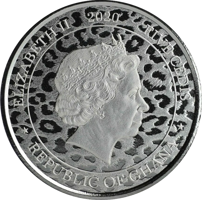 2020 Ghana African Leopard 1oz Silver Coin - Image 2