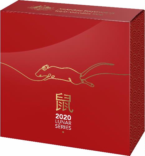 2020 Lunar Year of the Rat $5 1oz Silver Proof Domed Coin - Image 4