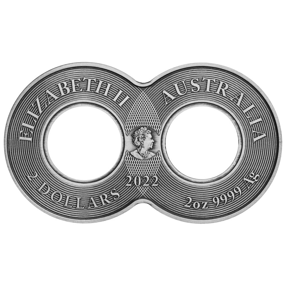 2022 Ouroboros Figure 8 2oz Silver Antiqued Coin - Image 3