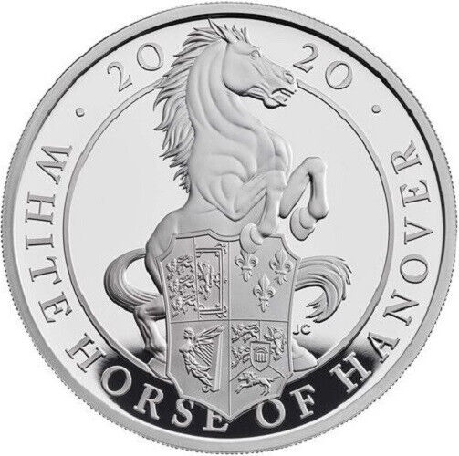 2020 Queen's Beasts White Horse of Hanover 1oz Silver Proof Coin - Image 2