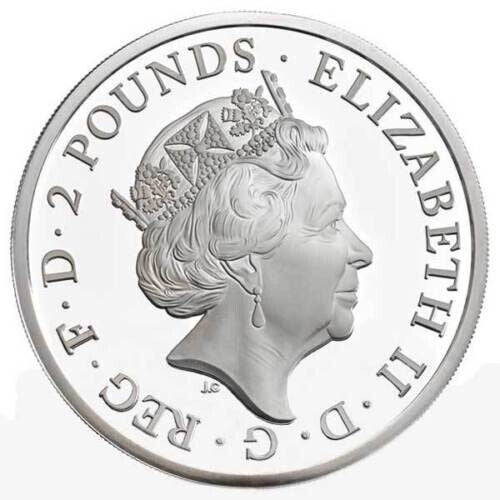 2020 Queen's Beasts White Horse of Hanover 1oz Silver Proof Coin - Image 3