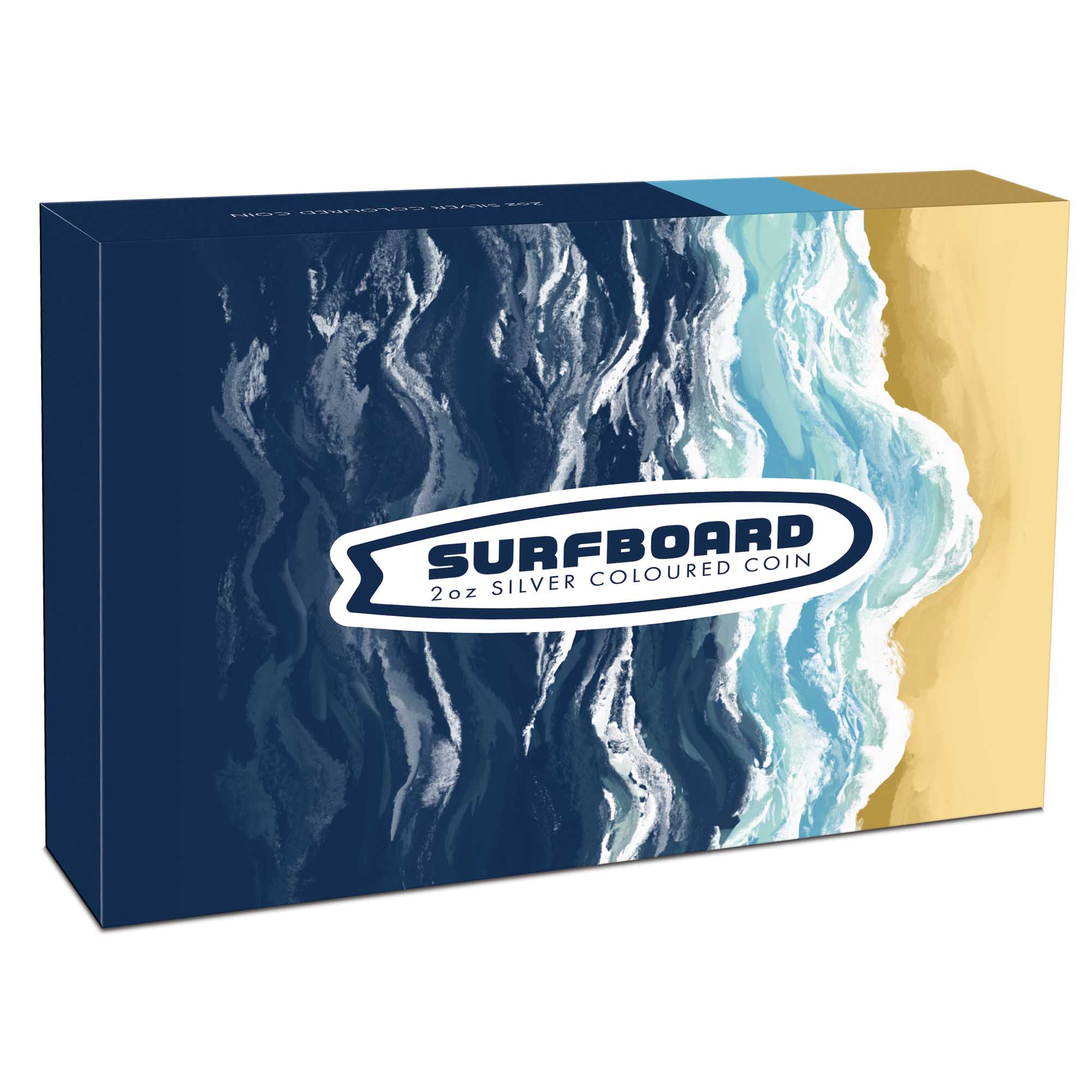 2020 Surfboard 2oz Silver Coloured Coin - Image 4