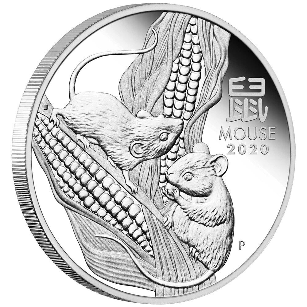 2020 Year of the Mouse 1/2oz Silver Proof Coin - Image 3