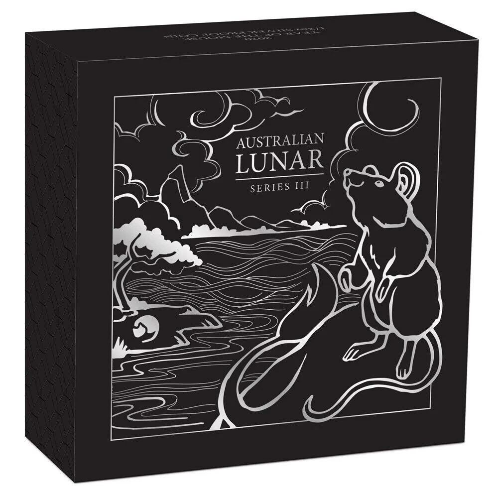 2020 Year of the Mouse 1/2oz Silver Proof Coin - Image 4