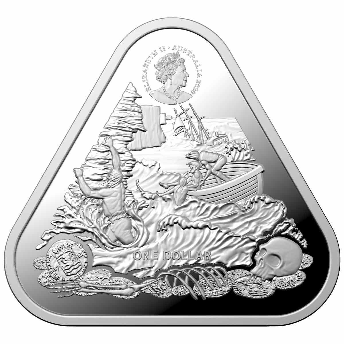2020 Zuytdorp Shipwreck Triangular 1oz Silver Coin - Image 2