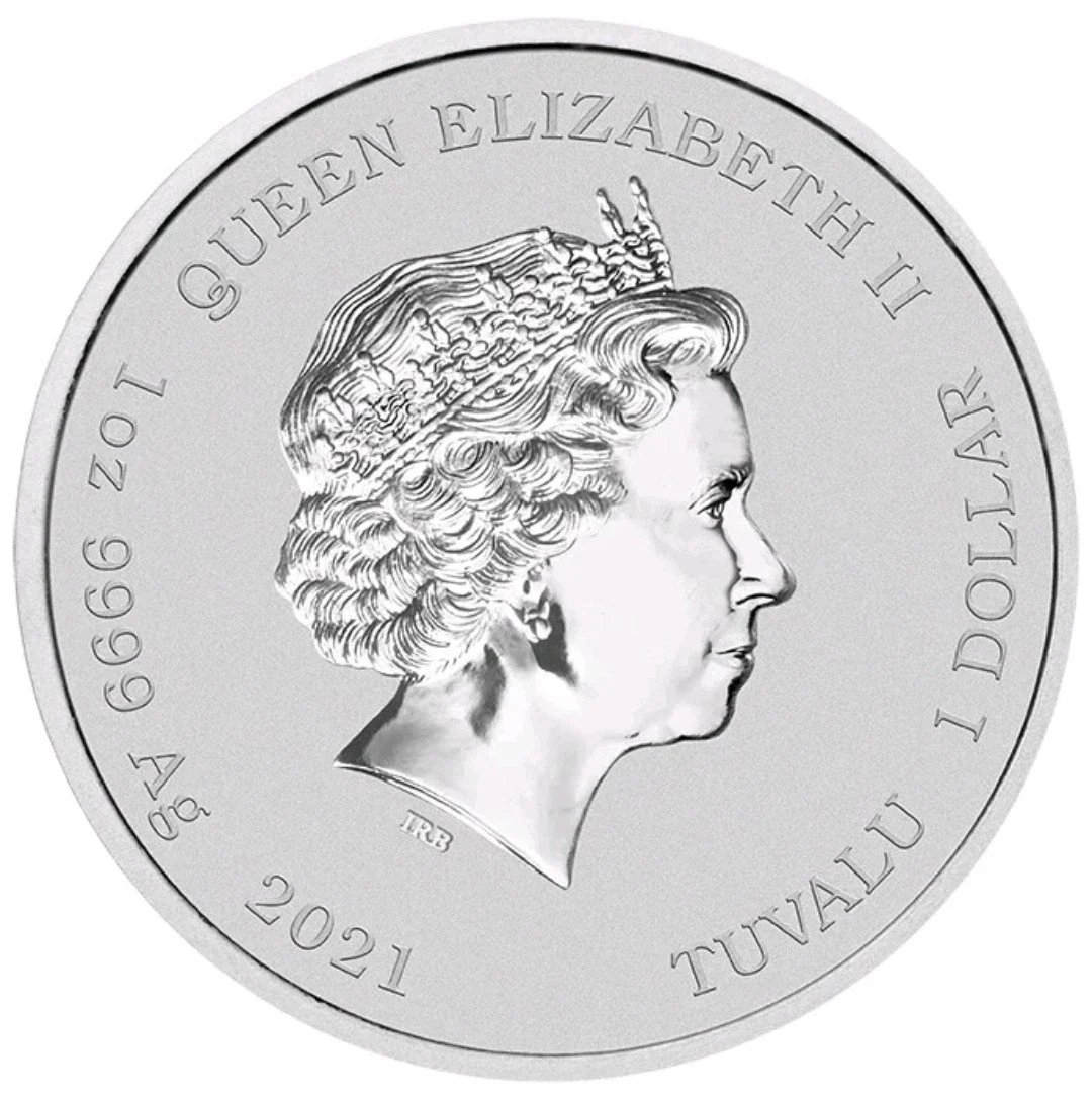 2021 $1 The Simpsons Marge & Maggie Simpson 1oz Silver Coin in Card - Image 3