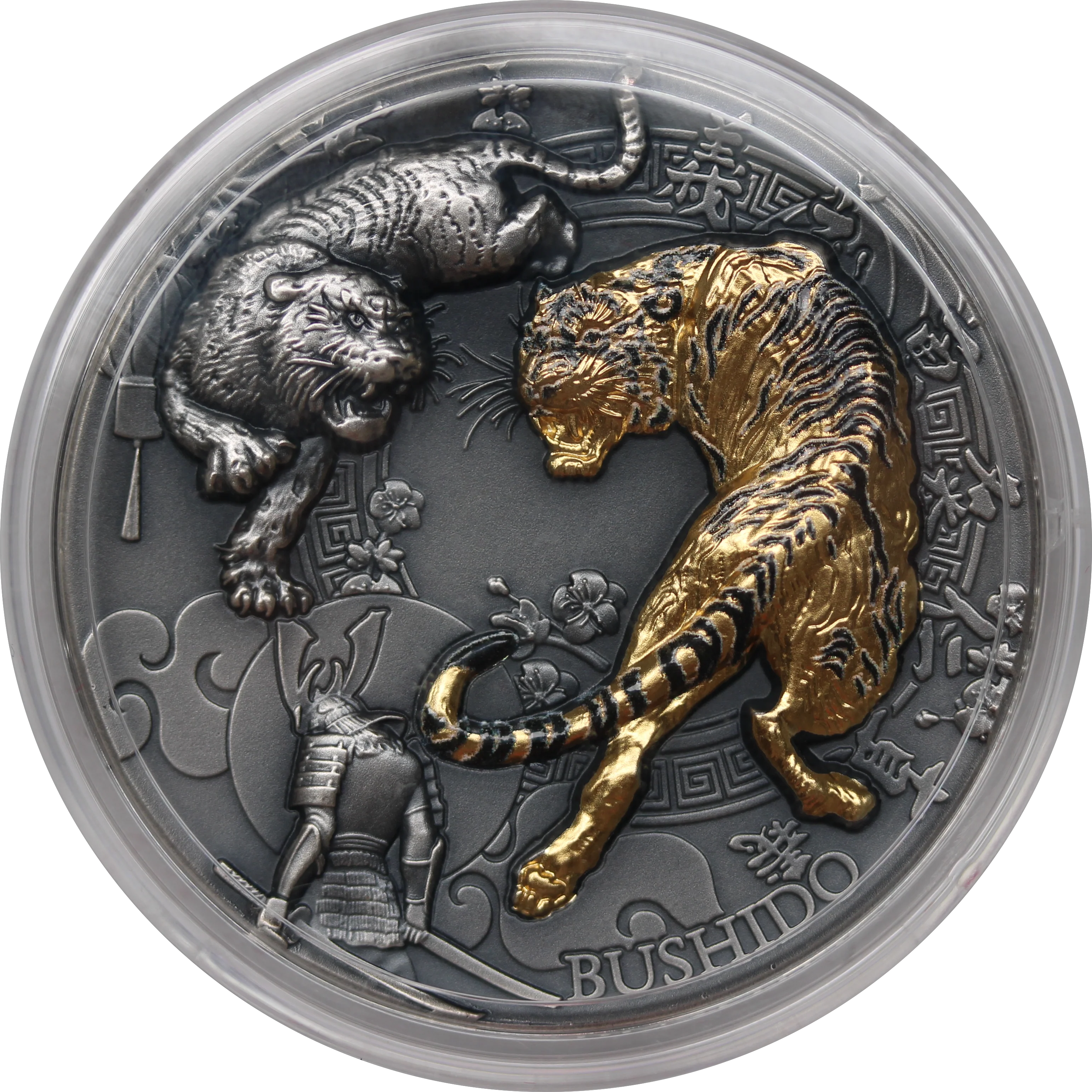 2021 2oz Antiqued Silver Bushido Coin in Capsule