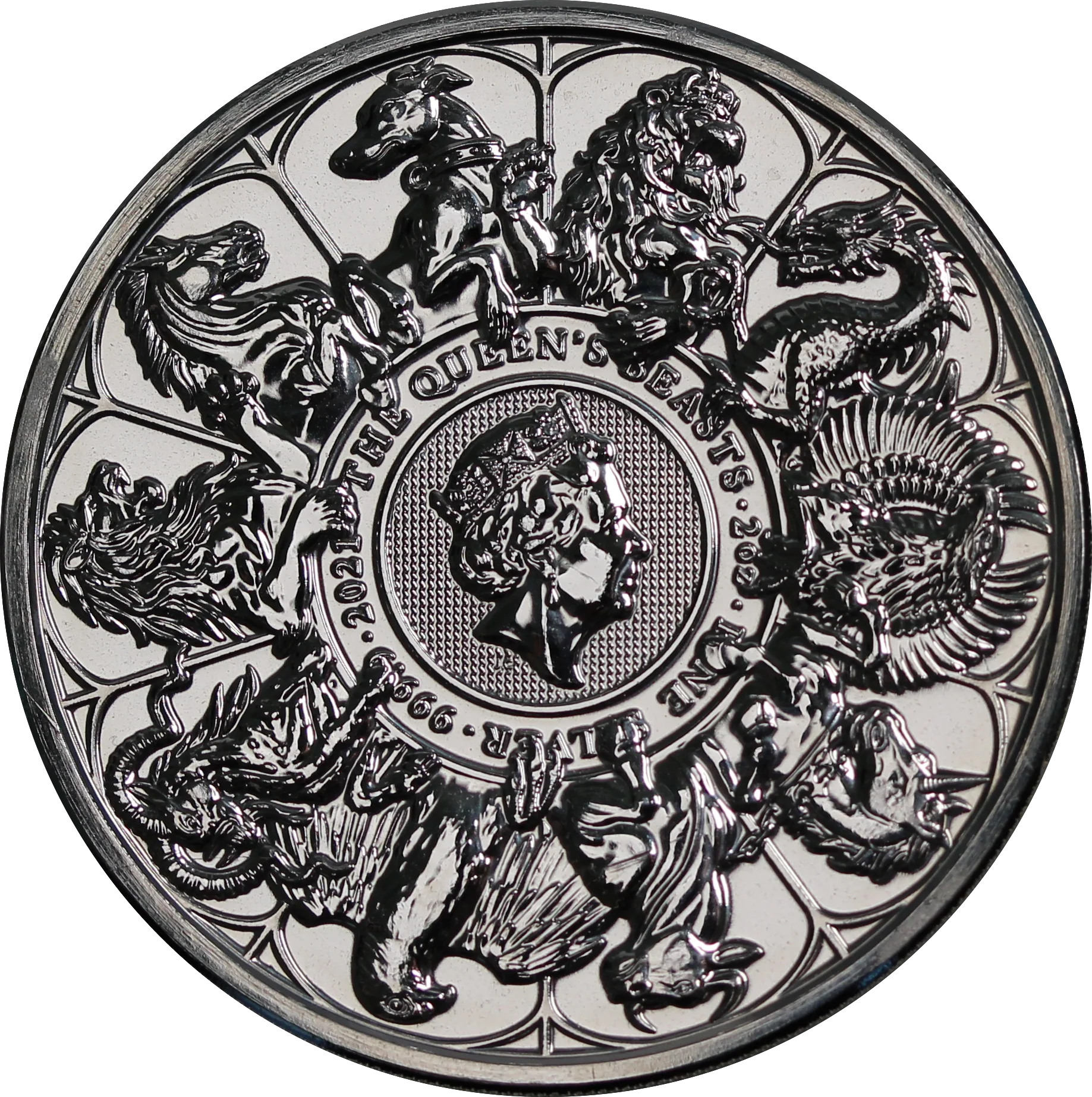 2021 2oz Silver Queens Beasts Completer Coin