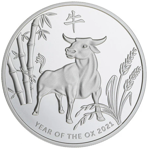 2021 ABC Year of the Ox 1oz Silver Bullion Round