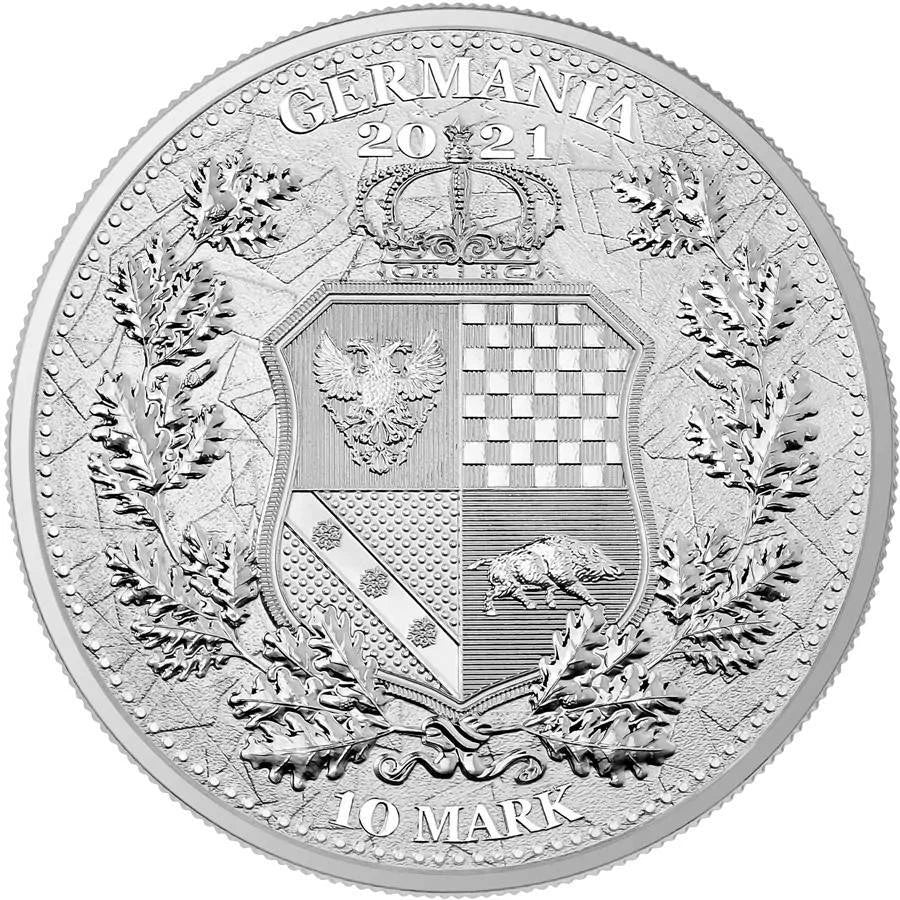2021 Allegories: Austria & Germania 2oz Silver BU - Image 3