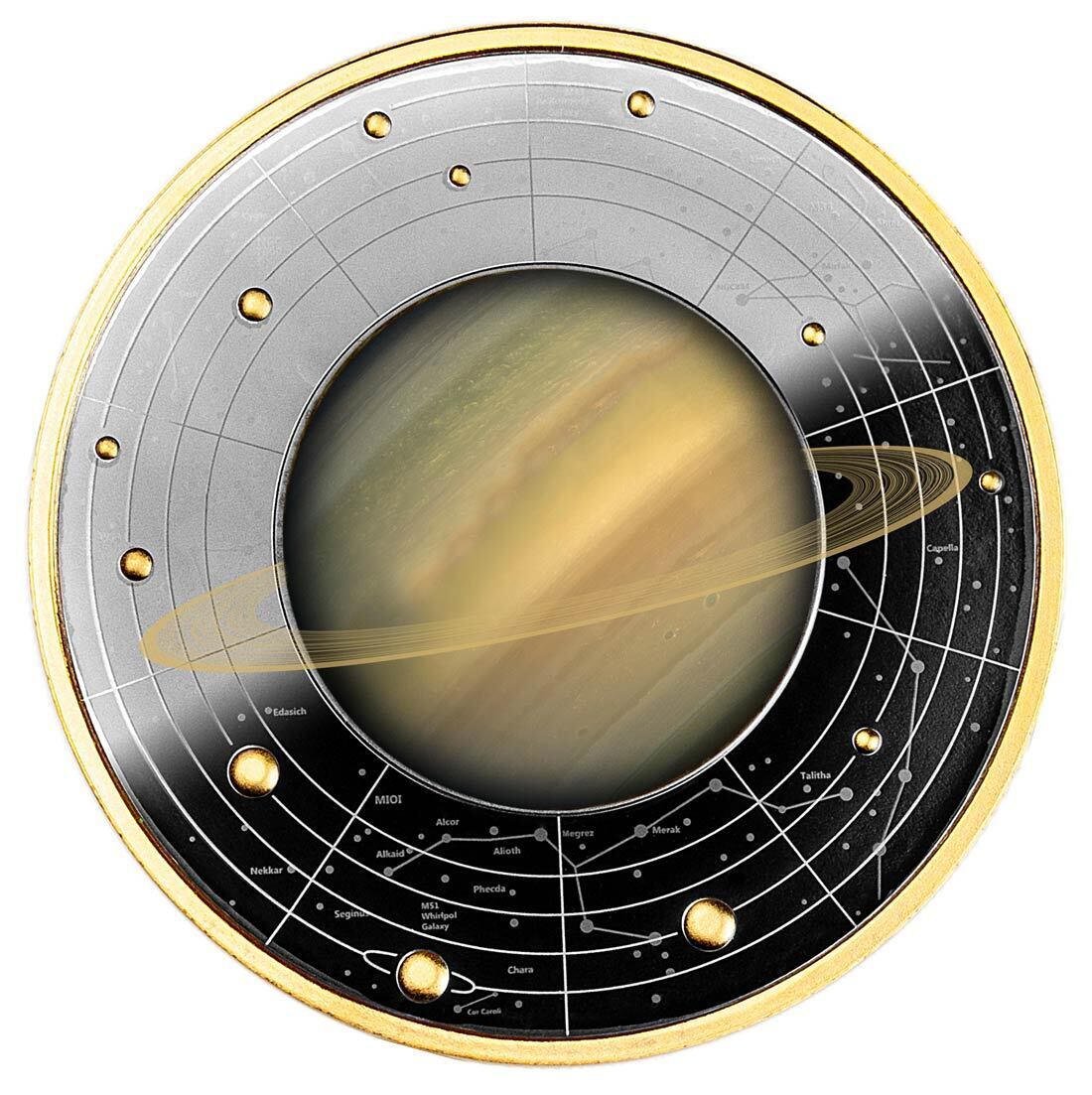 2021 Cameroon 500 Francs Silver Proof Saturn Coin - Image 2