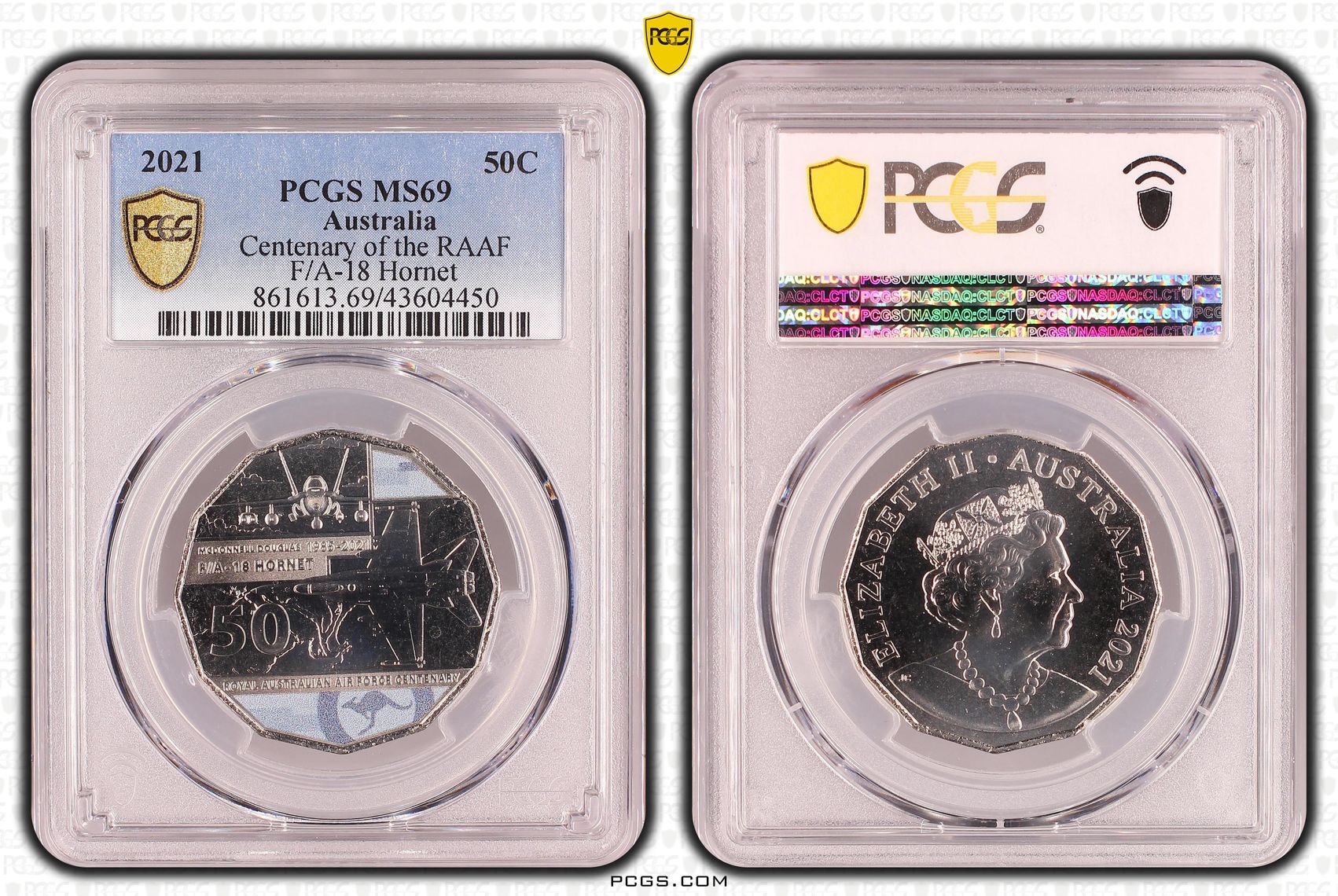 2021 Centenary of the RAAF 50c Coin MS69 - Image 2