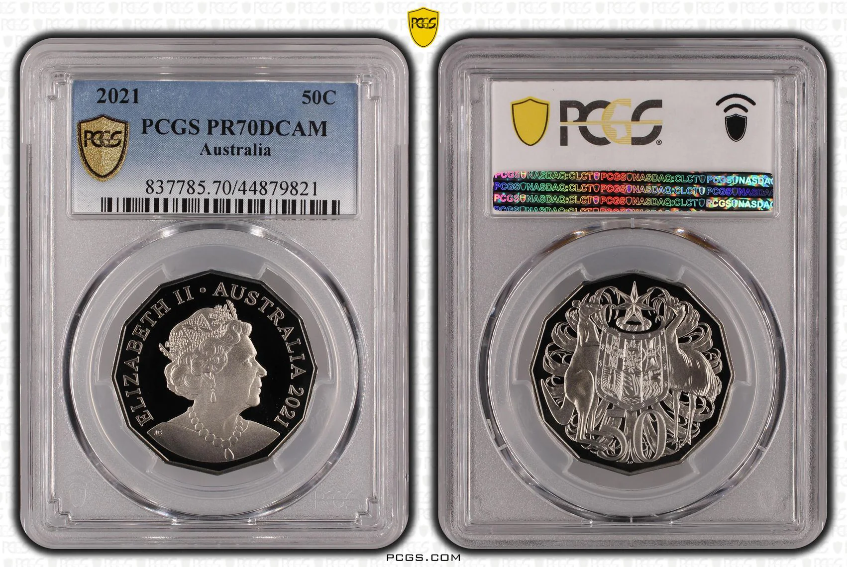 2021 Coat of Arms 50c PR70DCAM