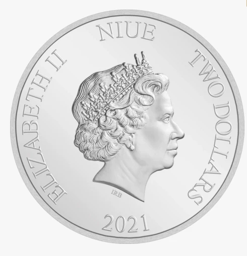 2021 Disney Alice in Wonderland - Alice 1oz Silver Coin - Image 2