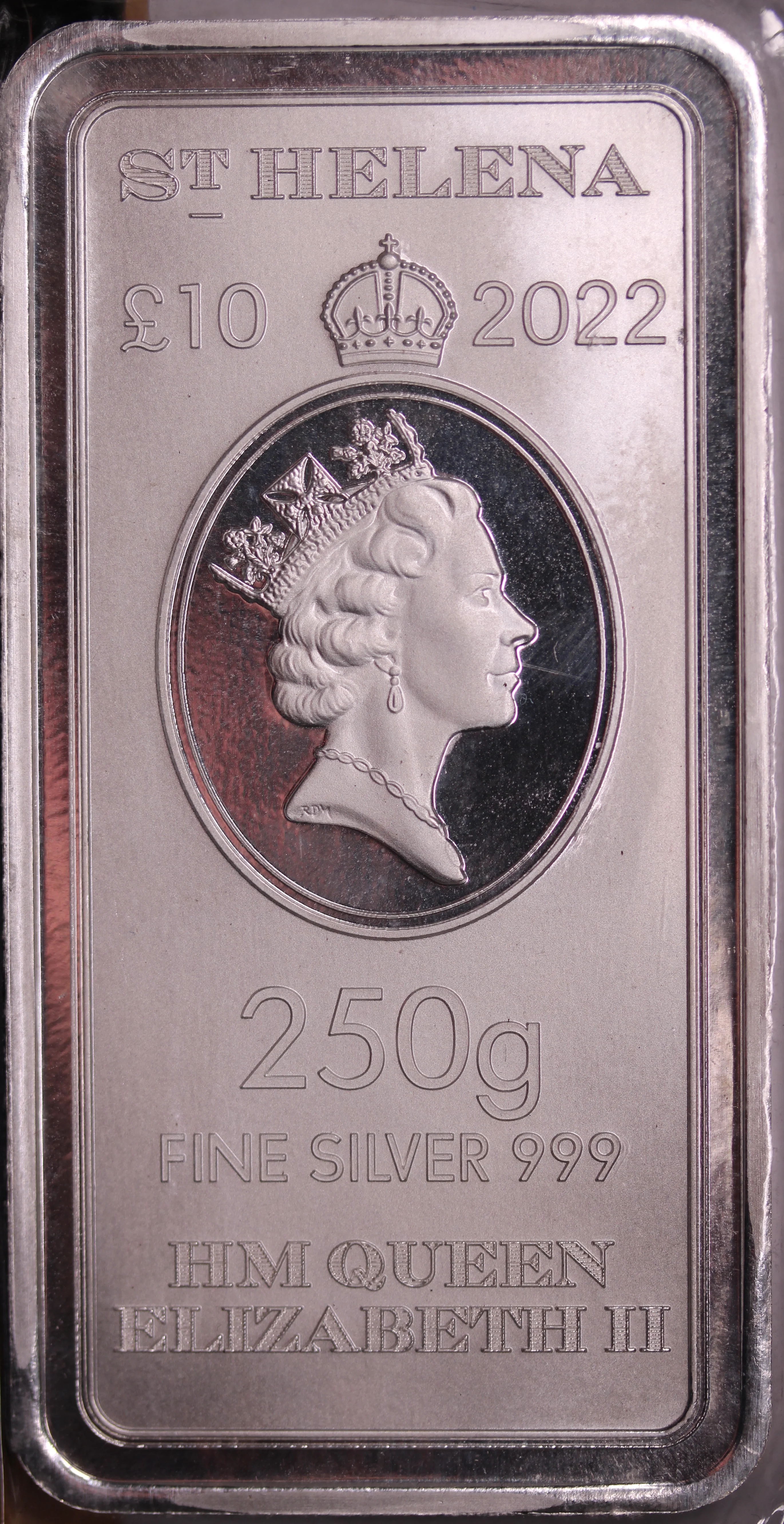 2021 GB St Helena East India Company Silver Rectangular Coin 250g - Image 2