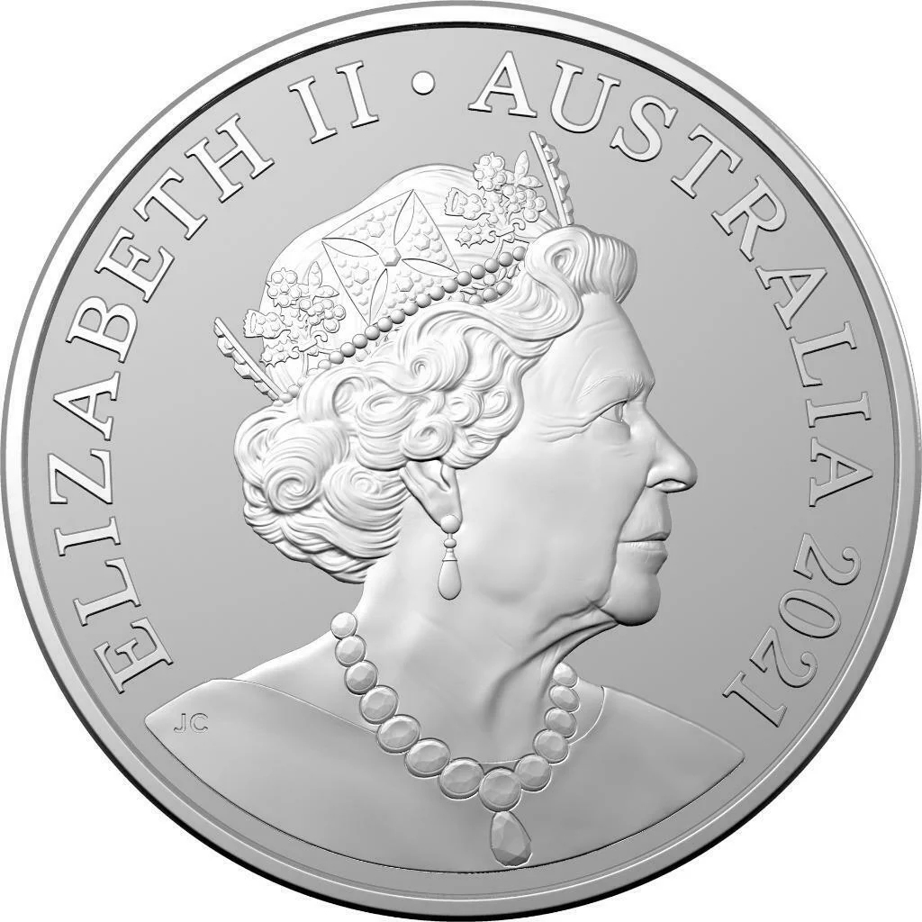 2021 Kangaroo Series - Outback Majesty Frosted Uncirculated 1oz Silver Coin - Image 2