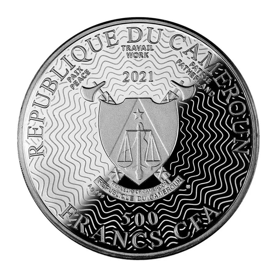 2021 Mercury 500 Francs Coloured Silver Proof Coin - Image 3