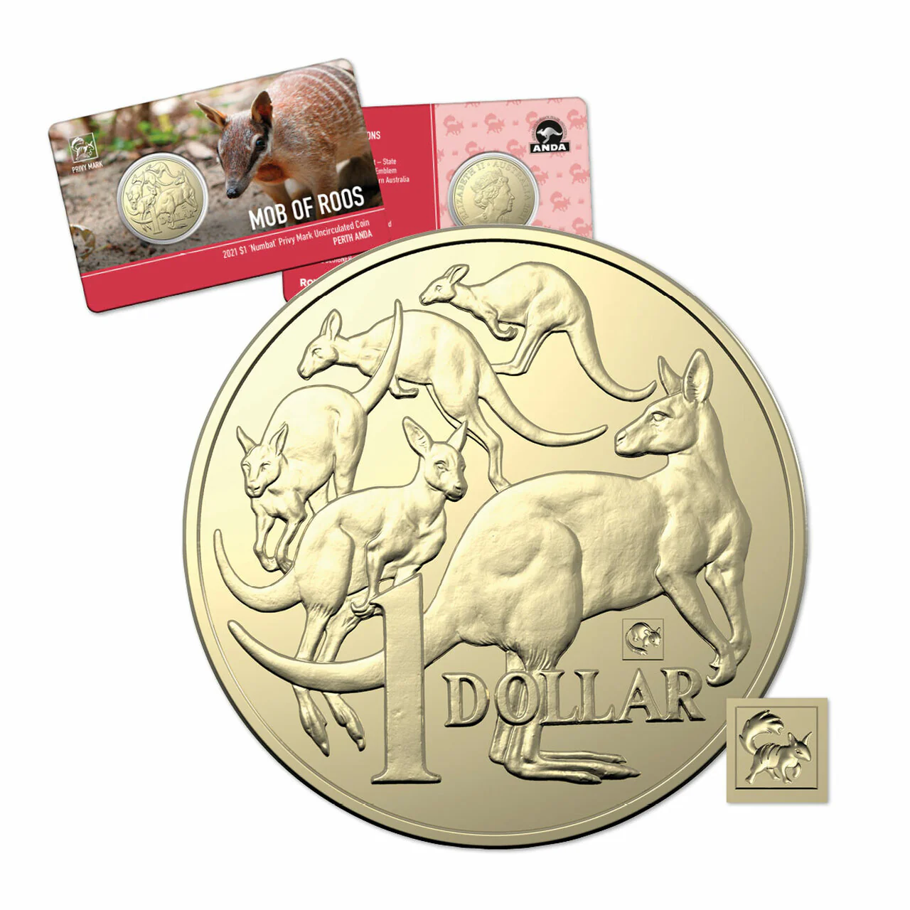 2021 Perth ANDA $1 Numbat Privy Mark - Image 3