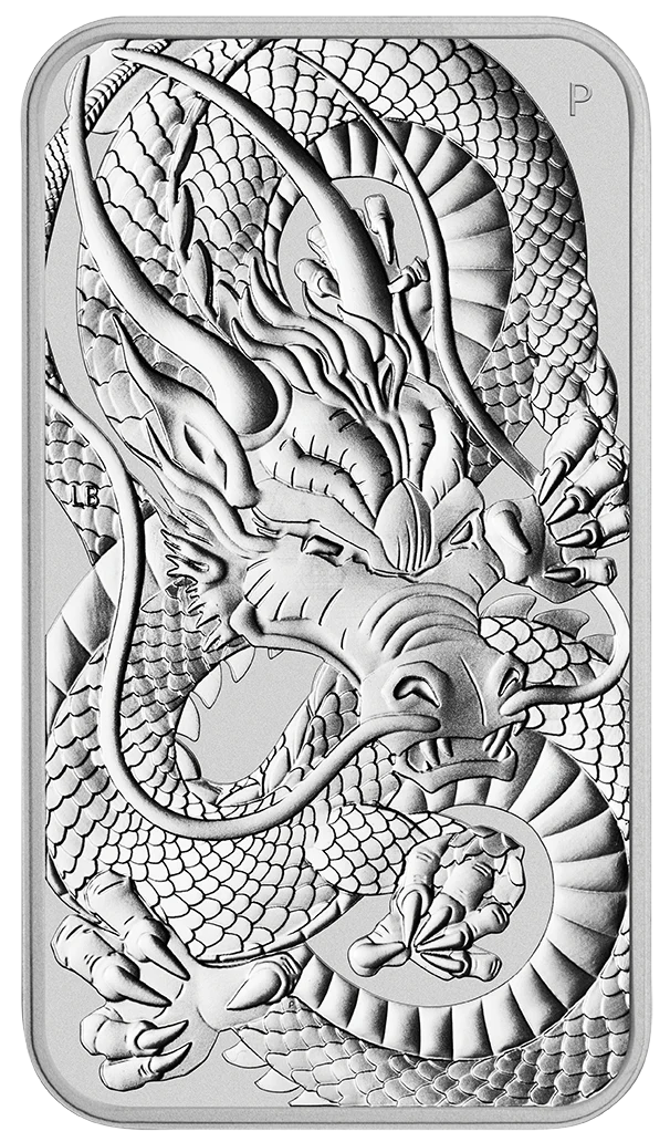 2021 Rectangular Dragon 1oz Silver Bar
