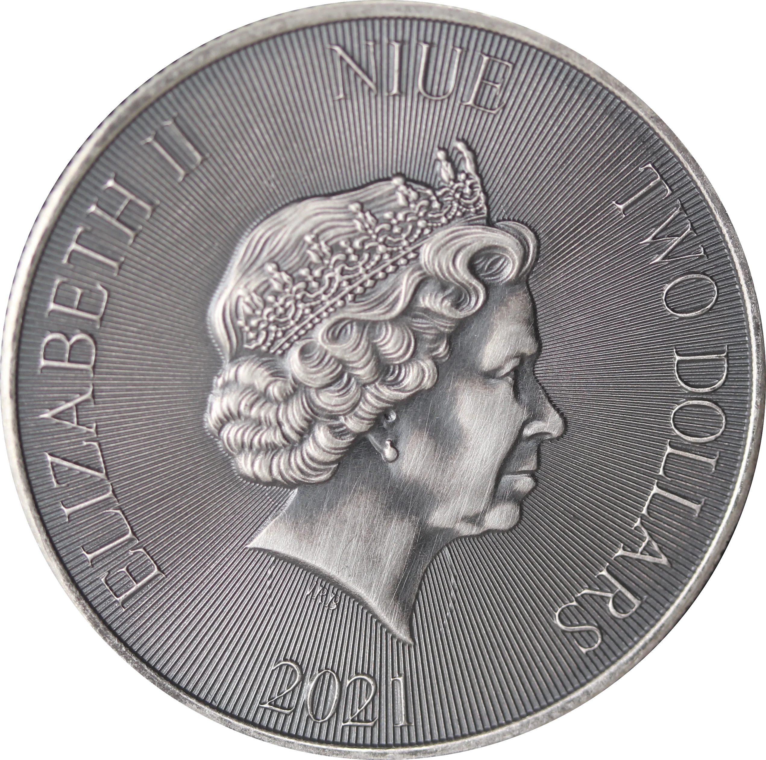 2021 Robin Hood 1oz Silver Antiqued Coin - Image 2