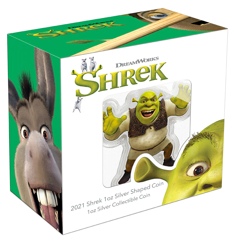 2021 Shrek 1oz Silver Shaped Coin - Image 2