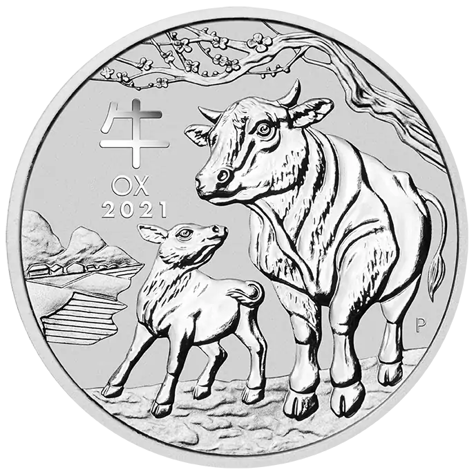 2021 Silver Lunar Year of the Ox 1kg Coin