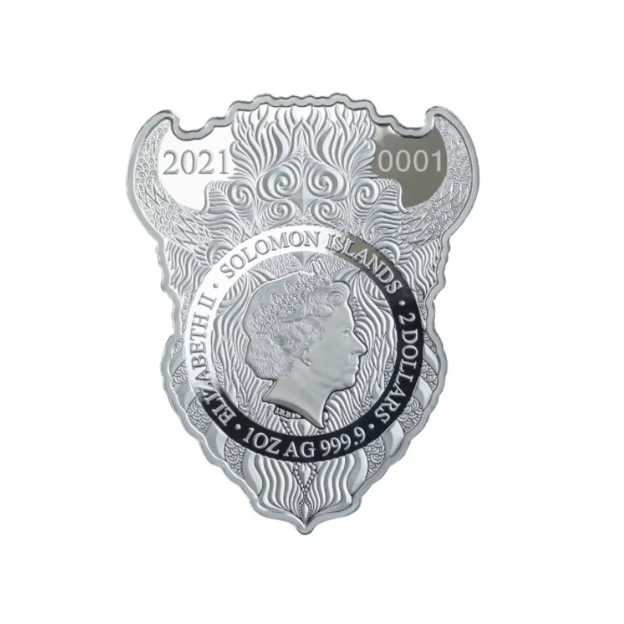2021 Spirit Animals by Phil Lewis Bison 1oz Silver Coloured Coin - Image 3