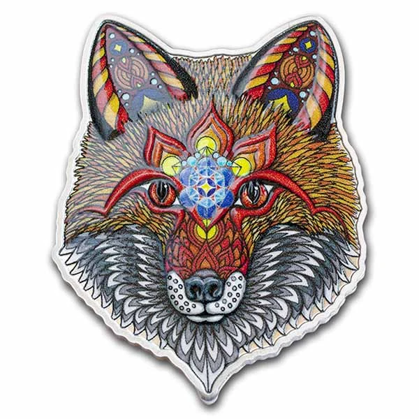 2021 Spirit Animals by Phil Lewis Fox 1 oz Silver Coin - Image 2