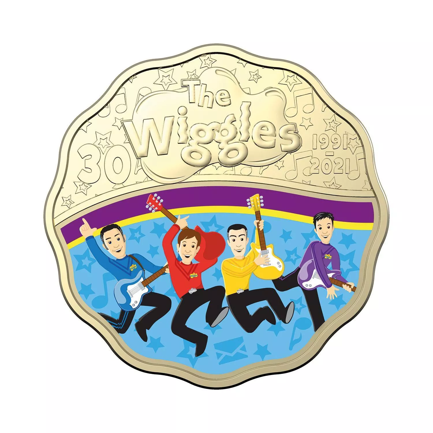 2021 The Wiggles 30th Anniversary Double 30 Cent Coin PNC - Image 6
