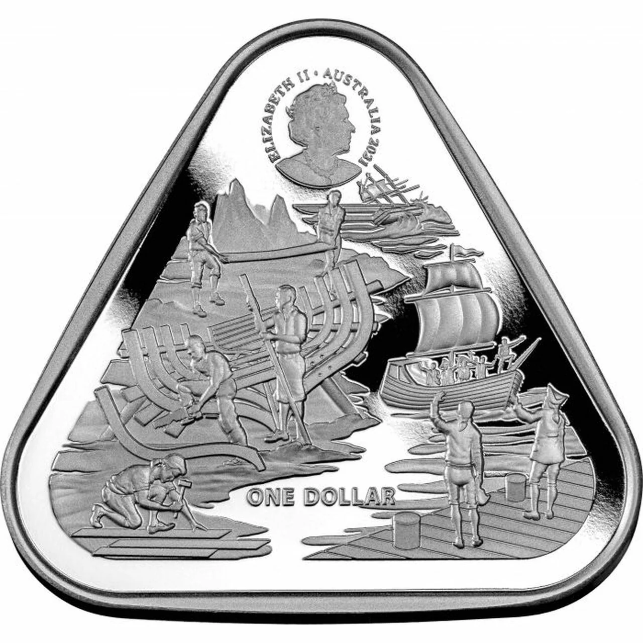 2021 Zeewijk Shipwreck Triangular 1oz Silver - Image 2