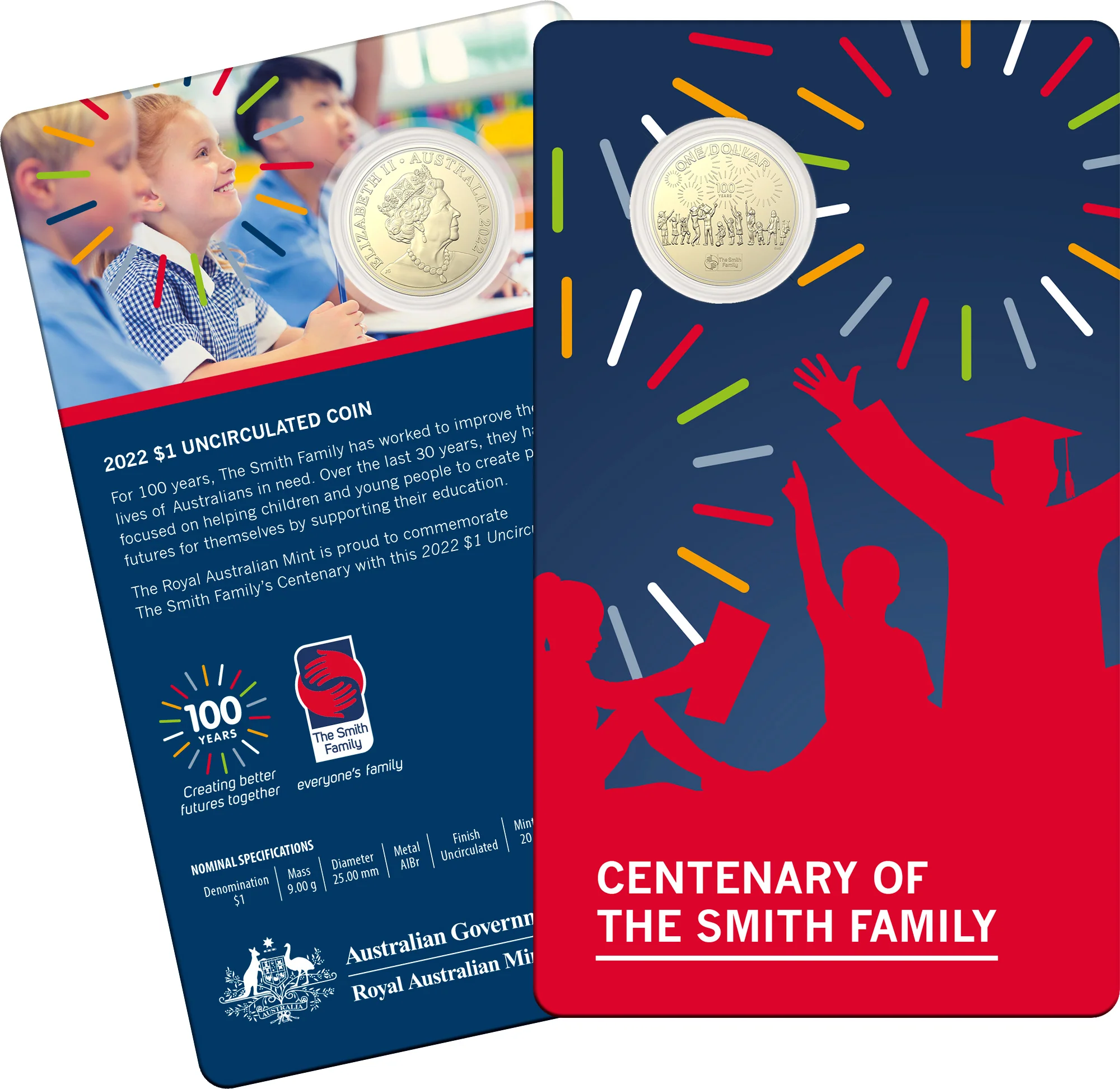 2022 $1 Centenary Smith Family Uncirculated Coin