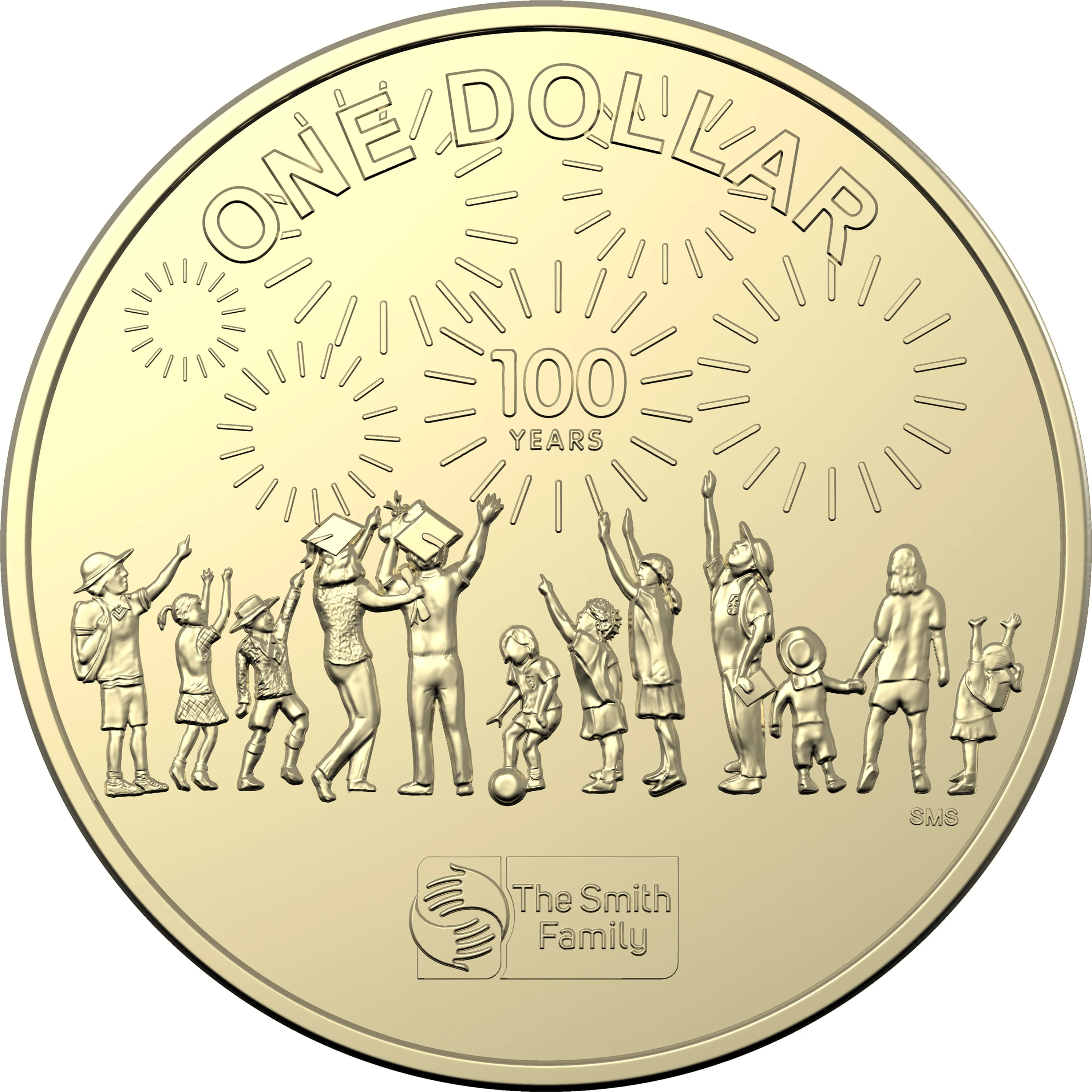 2022 $1 Centenary Smith Family Uncirculated Coin - Image 2